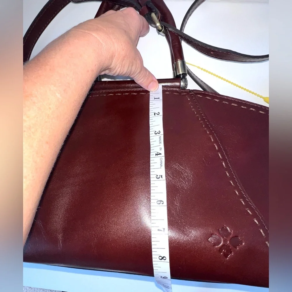 Patricia‎ Nash Leather Holland Top Handle Satchel Redish Brown Crossbody